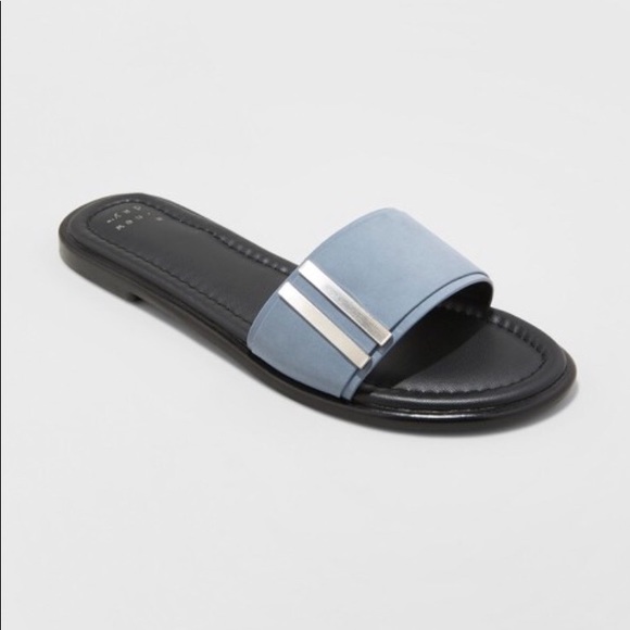 Blue Slide Sandals - Picture 1 of 6